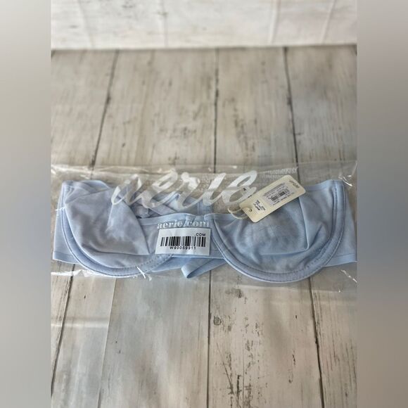 Aerie Smoothez 34C Green Mesh Unlined Balconette Full Coverage Underwire Bra - Picture 3 of 15